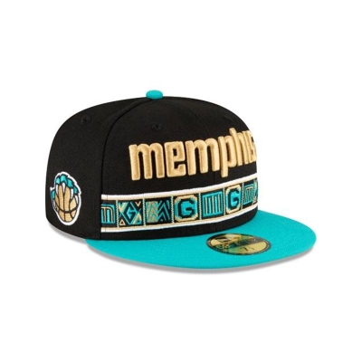 Blue Memphis Grizzlies Hat - New Era NBA City Edition 59FIFTY Fitted Caps USA5380617